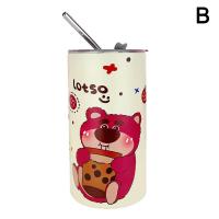 ราคา 600ML Cartoon Strawberry Bear Straw Cup Stainless Steel Vacuum Cup Drinking Ice Cup Preservation X1A0 (20469106947)