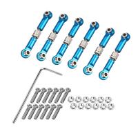 ราคา 6Pcs Adjustable Metal Linkage Pull Rod Front Rear Servo Link for Wltoys A949 A959 A969 A979 K929 RC Car Upgrade Spare (20090951270)