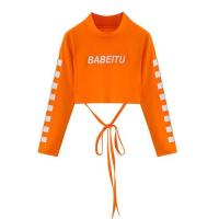 ราคา เสื้อครอปสำหรับเด็ก10ถึง12 2023เด็กแบบใหม่เสื้อผ้าเต้นรำแบบสตรีทฮิปฮอปเสื้อครอปสีส้มเสื้อครอปแขนยาวสำหรับเด็กชายเสื้อยืดหรือกางเกงกระโดดแบบหลวมชุดกีฬา (19661210389)