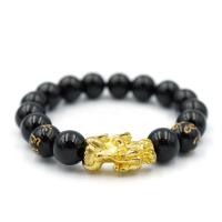 ราคา Pixiu หินสะเก็ดดาว ประดับปี่เซียะ ดำ ทอง เลือกขนาดเม็ดหินได้ 8 12 มม หินแห่งการปกป้องคุ้มครอง สร้อยข้อมือหินแท้ by siamonlineshop (331463677)