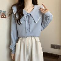 ราคา ดีไซน์สไตล์ฝรั่งเศสเสื้อเชิ้ตคอตุ๊กตาลูกไม้เฉพาะฤดูใบไม้ผลิและฤดูร้อนสำหรับผู้หญิงเสื้อเชิ้ตสีขาวแขนยาวแบบใหม่ทั้งหมด (20579318771)