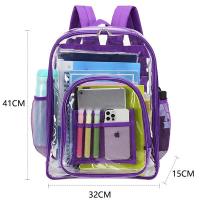 ราคา TINYAT กระเป๋าเป้ใสสำหรับเด็กผู้หญิงที่มีสายรัดเสริม เป้พลาสติก PVC ใสสำหรับโรงเรียน (8356849894)