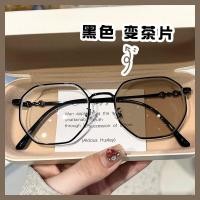 ราคา แว่นตาสายตาสั้น เลนส์อัตโนมัติ และสั้น 100 ถึง 400 กรอบแปดเหลี่ยม เปลี่ยนสีได้ UV400 เปลี่ยนสีอัตโนมัติแสงแดด ฟิลเตอร์ออปติคอล แว่นตาผู้หญิง และผู้ชาย (20705414969)
