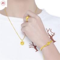 ราคา XTเครื่องประดับเกาหลี24Kสร้อยคอจี้แหวนแมวสร้อยข้อมือ3ชิ้นชุบทอง (4249834458)