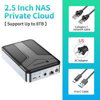 ราคา Yottamaster 20TB NAS Enclosure Personal Cloud Network Attached Storage Networkable Private Cloud DiskStation for 2 5 3 5 Inch SATA HDD with Remote Access Auto Backup Intelligent Storage Support Samba