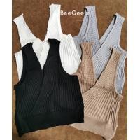 ราคา ครอปกล้าม ผ้าไหมพรม ไขว้หน้า ผ้ายืดใส่สบายมากกก (15099864860)