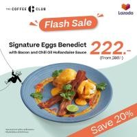 ราคา E Voucher The Coffee Club Signature Benedict with Bacon Chili Hollandaise sauce สำหรับทานที่ร้านหรือสั่งกลับบ้านเท่านั้น ใช้ได้ถึงวันที่ 31 ม ค 67 (20951896033)
