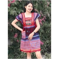 ราคา ชุดดอย ชุดเดรส ชุดพื้นเมือง ชุดผ้าฝ้ายพิมพ์ลาย ทรงเกาหลี สวยน่ารัก ตอนรับหน้าหนาว (19950421614)