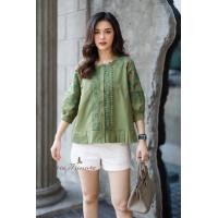 ราคา เสื้อลินินเกรดพรีเมี่ยม เนื้อผ้าขึ้นลาย เนื้อผ้ามีความนุ่ม ผ้าดีมากค่ะ งานปักฝีมือสวยมากๆค่ะ Cutie Minute (20387696005)