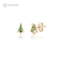 ราคา Maison de Jewels Christmas Tree Stud Earring ต่างหูคริสต์มาส ต่างหูเงิน โรสโกลด์ ดีไซน์ (20614553252)