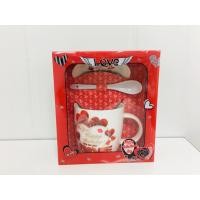 ราคา ของขวัญปีใหม่ ของขวัญคริสมาสต์ ชุดแก้วเซรามิค แก้วของฝาก ของขวัญเทศกาล ลายหัวใจ (10437119879)