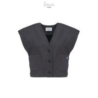 ราคา Shaka Leisure AW21 Shaka Leisure Boxy Cropped Blouse เสื้อกั๊กตัวสั้น ทรง Boxy คอเสื้อวีลึก BL L211205 (14482532286)