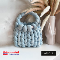 ราคา LAMOLLI กระเป๋าถักไหมพรมยักษ์ giant yarn ไหมผ้าฝ้าย และ ไหมกำมะหยี่ กระเป๋าถัก กระเป๋าถือ ไหมยักษ์ มีไหมขายแยก (18860122796)