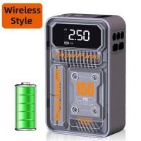 ราคา คอมเพรสเซอร์150PSI ไฟฟ้าไร้สาย ปั๊มลมรถยนต์แบบมีสายสำหรับรถจักรยานยนต์4000MAh รถแบบพกพาเครื่องสูบยางบอลรถจักรยาน (20223756977)