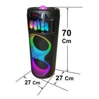 ราคา SKG ลำโพงพกพา 8นิ้วx2 3000w มาพร้อมไมค์ลอย 1ตัว ไฟวิบวับ ปิด เปิดได้ รุ่น KG 050 เสียงดี เบสแน่น บประกัน1 ปี (20672203641)