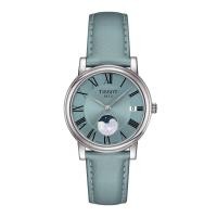 ราคา Tissot Carson Premium Lady Moonphase ทิสโซต์ คาร์สัน พรีเมี่ยม เลดี้ T1222231635300 สีฟ้า นาฬิกาผู้หญิง (10508867795)