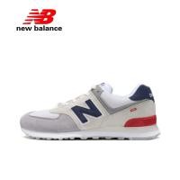 ราคา New Balance NB 574 รองเท้าวิ่งต่ำ ผู้ชายและผู้หญิงรองเท้ากีฬา สีเทาสีแดงสีขาว (20949980691)