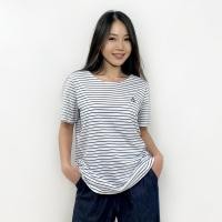 ราคา PORTLAND เสื้อยืดแขนสั้นลายทาง ปักสมอ Short Sleeves Striped T Shirt White (20978218828)