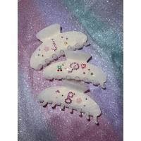 ราคา Custom Hair Claw กิ๊บหนีบผมติดชื่อ เปลี่ยนสีได้ในแสงแดด white pink (16724140607)