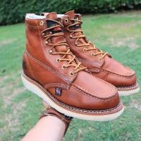 ราคา ส่งฟรี 7 5Us 25 5cm Thorogood American Heritage 6 Moc Toe Work Boots for Men Soft Toe Premium Full Grain Leather (20779280757)