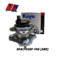 ราคา ลูกปืนล้อหลังทั้งดุม KOYO TOYOTA ALTIS ปี 2001 2007 ABS 3DACF026F 7AS (19565080110)
