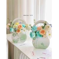 ราคา EPA กระเช้าดอกไม้ กระเป๋าหูหิ้วใส่ดอกไม้ จัดช่อดอกไม้ ทรงกลมสีทูโทน สวยมาก (20076470802)