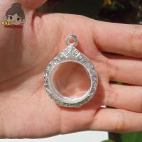 ราคา กรอบพระ กรอบพระเงินผสม ใส่เหรียญกลม ใส่พระขนาดเท่าเหรียญ10 กว้าง2 6 สูง2 6ซม ขนาดจอกระจก (20722634499)