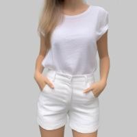 ราคา Closet Crush Basic light t shirt with circle neck and loose short sleeves White เสื้อยืดเบสิคทรงหลวมแบบแขนสั้นบาน (21051630096)
