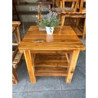 ราคา โต๊ะไม้สักแท้ โต๊ะวางตู้เย็นเล็ก (20994388719)