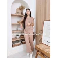 ราคา Mahaheng ชุดเซต2ชิ้น ชุดเซตผญ เสื้อแขนกุดคอวี กางเกงขายาว ผ้าไหมพรม ใส่สบายไม่ร้อน มินิมอลมากๆ แฟชั่นผญ แฟชั่นเกาหลี (20706967404)