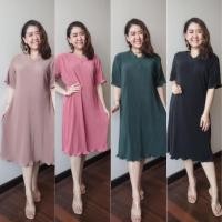 ราคา New Collection ชุดพลีอคอวียืดFreesize ชุดเดรสสีพื้น เดรสสาวอวบ ชุดใส่ทำงาน ชุดสุสุภาพ เดรสสีพื้น (19389655550)