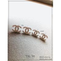 ราคา ต่างหูแฟชั่น ต่างหูเงิน ต่างหูทอง ต่างหู ชา แนล ต่างหูแป้นแต่งเพชร BN004 (14766783174)