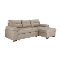 ราคา INDEX LIVING MALL โซฟาเบดหนังแท้ผิวสัมผัส L Shape ด้านซ้าย รุ่นเอ็ดเล่อร์ สีเทา (670010533)