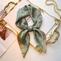 ราคา 70ซม ผ้าพันคอสี่เหลี่ยมผ้าไหมผ้าซาตินสำหรับผู้หญิงผ้าพันคอพิมพ์ลายผ้าคาดศีรษะแฟชั่นสำหรับผู้หญิงผมผ้าคลุมไหล่สตรีฮิญาบ (21170730664)