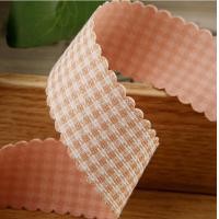 ราคา พร้อมส่ง ริบบิ้นผ้าลายตาราง ขอบหยัก หลากสี ขาย 1 หลา (7857506160)