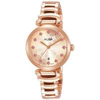 ราคา นาฬิกาข้อมือผู้หญิง ALBA Fashion รุ่น AH7N78X1 ขนาดตัวเรือน 28 มม มีวันที่ Quartz 3 เข็ม หน้าปัดสีโรสโกลด์ ตกแต่งด้วยคริสตัล Swarovski (7844397484)