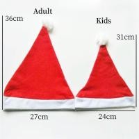 ราคา Santa Claus Decoration Non woven Santa Hat Classic Santa Hat Santa Claus Hat Holiday Decorations Festive Hats (20800650648)