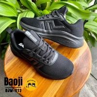 ราคา Baoji บาโอจิ รองเท้าผ้าใบ ผูกเชือก สีดำล้วน น้ำหนักเบา รุ่น BJW813 (20054121716)