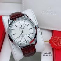 ราคา 001111นาฬิกาข้อมือผู้ชายOmegaพร้อมกล่องแบรนด์ ระบบ Automatic มีช่องบอกวันที่ สายหนัง สินค้าตามภาพถ่ายเอง (19395636571)