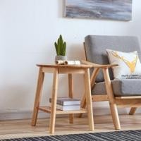 ราคา โต๊ะกลางไม้ยางพารา โต๊ะข้างเตียง โต๊ะข้างโซฟา T 454554 2R (1965600263)