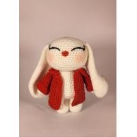 ราคา ตุ๊กตาโครเชต์ กระต่ายน้อย RB mini winter งานแฮนด์เมด กระต่ายพร้อมเสื้อคลุมยาวแดง Buuny Crochet DIY Crochet (20498754425)