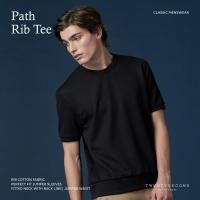 ราคา TWENTYSECOND เสื้อยืดแขนสั้น ผ้า Rib รุ่น PATH RIB TEE Black สีดำ (20884000765)