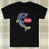 ราคา New เสื้อยืดผ้าฝ้าย พิมพ์ลายโลโก้ตกปลา PENN สีดํา สําหรับผู้ชาย IKhmkl66CBimcj83 (20346007059)