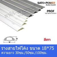 ราคา RF 1875 รางสายไฟโค้ง รางโค้ง รางครอบสายไฟหลังเต่า เทปกาว ขนาด 18 x 75 มม สีเทา รางสายไฟโค้งสีเทา รางครอบสายไฟ ความ (20604959902)