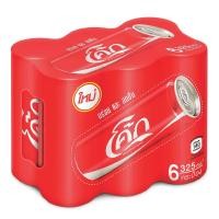 ราคา โค้ก น้ำอัดลม ออริจินัล 325 มล แพ็ค 6 กระป๋อง Coke Soft Drink Original 325 ml x 6 Cans โปรโมชันราคาถูก เก็บเงินปลายทาง (15099404994)