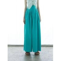 ราคา The SRT X10 Super Wide Leg Pants กางเกงขายาวขอบเอวสูง ขาบาน จีบรอบตัว ผ้าคอตตอน สีเขียวมิ้นท์ มีกระเป๋าข้าง ซิปหลัง (19724027776)