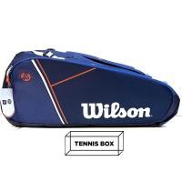 ราคา กระเป๋า เทนนิส Wilson Super Tour 9P Roland Garros สี น้ำเงิน ของแท้ ส่งไว Tennis bag (20953085305)