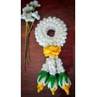 ราคา พวงมาลัยไหมพรม พวงมาลัยกลม ดอกกุหลาบสีเหลือง ถ่ายจากงานจริง พร้อมส่ง (20382204333)