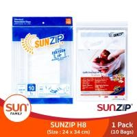 ราคา SUNZIP ซันซิป ถุงซิปอเนกประสงค์ รุ่น H8 ขนาด 24 X 34 ซม ซิปล็อคแน่นหนา (7656736307)