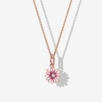 ราคา Pandora เงิน925 สร้อยคอ สร้อยคอพร้อมจี้ ส้อยคอแฟชั่น Pandora Pink Daisy Necklace ของขวัญสำหรับคนพิเศษ ของแท้ (20464258485)